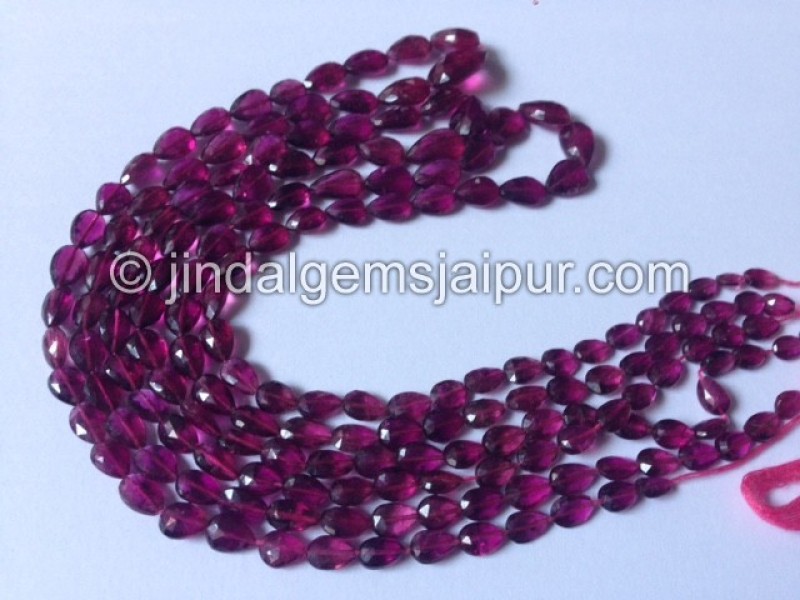 Rubellite Tourmaline Faceted Pear Shape Beads
